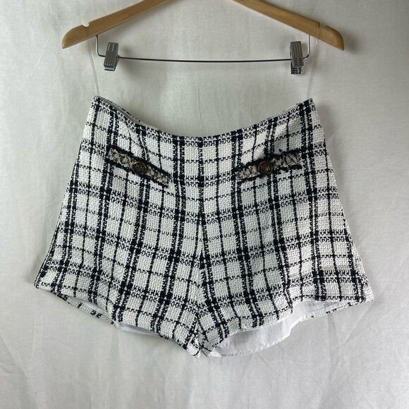 Tweed Plaid Suit Set jacket with shorts - Picture 15 of 16